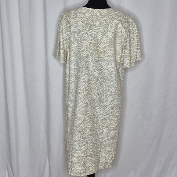 Nicole Miller Original Linen Blend Short Sleeve Popover Shift Dress - Size XL - Picture 6 of 11
